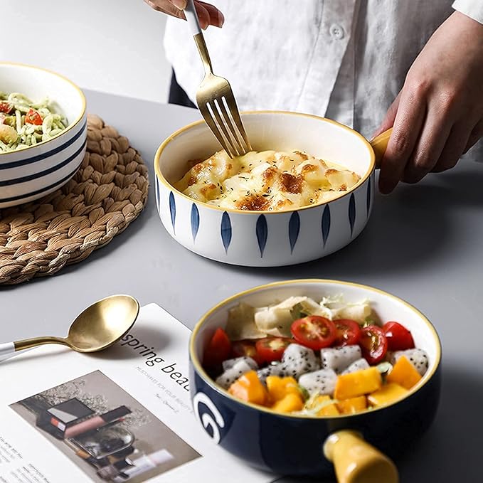 Dinnerware Set Japanese Style 4 Colors Includes 4-Piece Dinner Plates 4-Piece Salad Plates and 4-Piece Bowls12Pieces for 4B