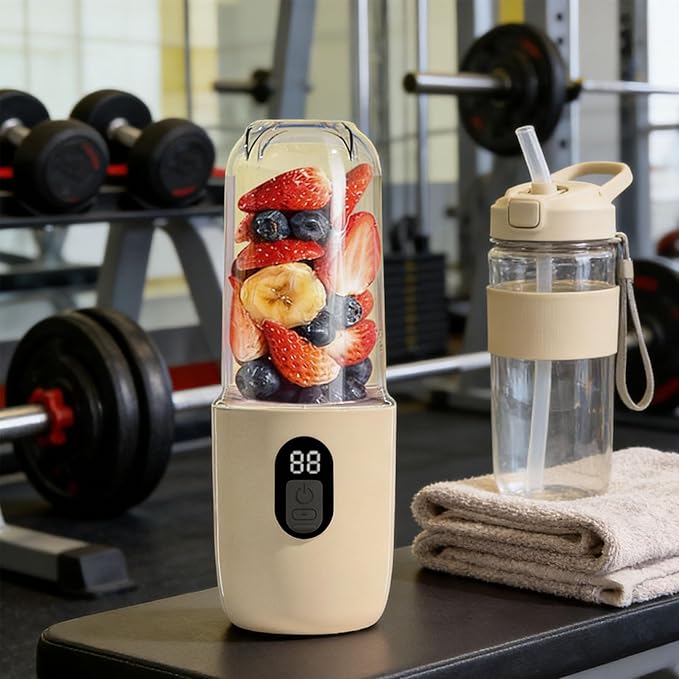 BAFOVY Portable Blender 500ml 16 Blades USB Rechargeable Mini Juicer Cup with 1500mAh Battery for Shakes Protein Drinks Travel Office Gym Kitchen Food Grade ABS Stainless Steel