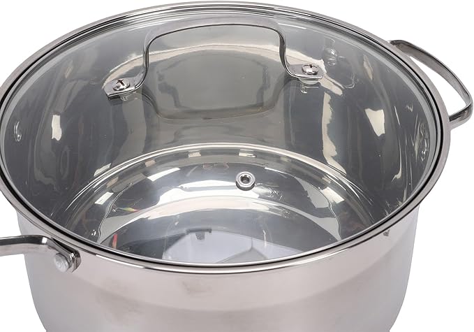 Generic Stainless Steel Versatile Cookware Set with Safe Handles for Kitchen Cooking 5 Pots + Spoon + Spatula for Home Chefs