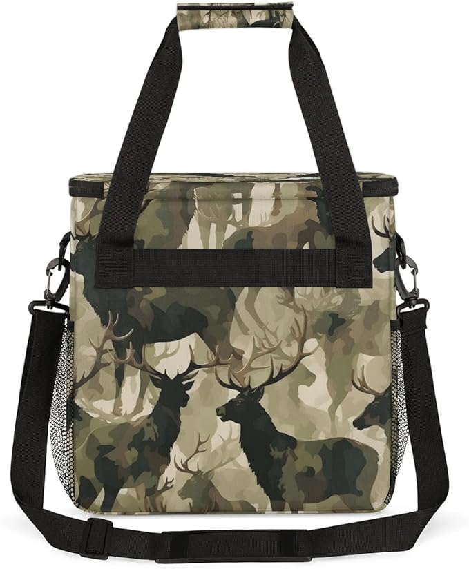 Abstract Camouflage Deer Coffee Maker Carrying Bag for Keurig K-Mini or K-Mini Plus Storage Portable Coffee Maker Travel Bag