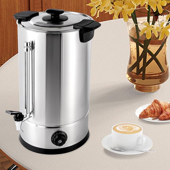 Commercial Grade Stainless Steel 15L/3.96gal Coffee Urn Coffee Maker Hot Water Urn for Home Party Office Wedding