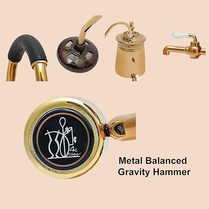 Belgium Luxury Royal Family Balance Syphon Siphon Coffee Maker with Tee Handle Elegant Retro-Style Design Vacuum Brewing Coffee Machine for Coffee Aficionados Coffee/Tea Dual-Use
