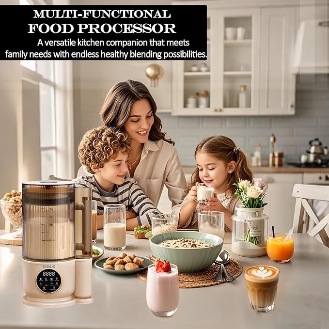 50oz Nut Milk Maker &amp Grinders 10-in-1 Soy Almond Oat &amp Rice Milk Maker with 12 Stainless Steel Blades Vegan Blender with Delay Start Boil Water &amp Easy Self-Cleaning