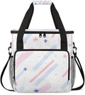 star Coffee Maker Carrying Bag Pink Blue Portable Travel Storage Tote Bag Compatible with K-Mini or K-Mini Plus Single Serve Coffee Brewer Carrying Case with Multiple Pockets &amp Shoulder Strap