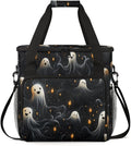 Cute Halloween Ghosts Coffee Maker Carrying Bag Portable Travel Storage Tote Bag Compatible with K-Mini or K-Mini Plus Single Serve Coffee Brewer Carrying Case with Multiple Pockets &amp Shoulder S
