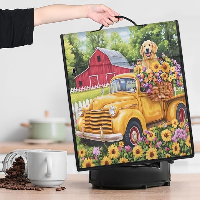 cfpolar Kitchen Aid Mixer Cover Compatible with 6-8 Quarts Animal Dog Flower Farm Stand Mixer Cover Kitchen Aid Mixers Accessories Appliance Organizer Bag Dust Covers with Zipper Pocket