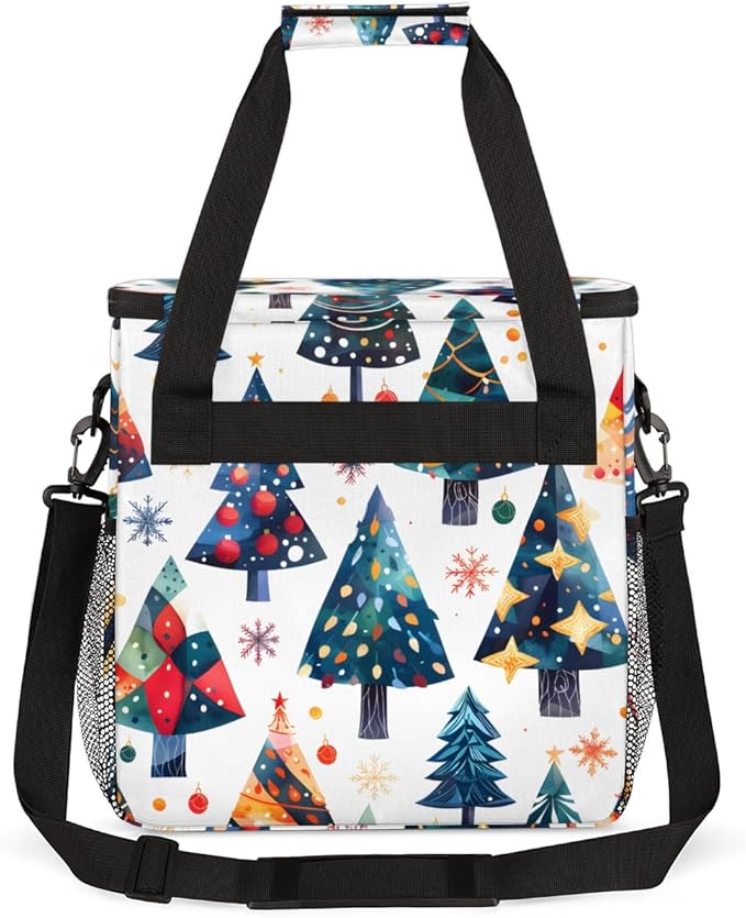 Cartoon Tree Coffee Maker Carrying Bag Oil Painting Tree Travel Storage Bag Compatible with K-Mini or K-Mini Plus Single Serve Coffee Brewer Carrying Case with Multiple Pockets &amp Shoulder Strap