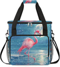 Coffee Maker Carrying Bag Moon Flamingo Single Cup Coffee Maker Travel Bag Compatible with Keurig K-Mini or K-Mini Plus Portable Storage Bag with Shoulder StrapAZ-204
