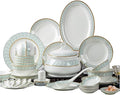 Elegant Dinnerware Set Dinner Plates Bowls Set Dish And Bowl Set58-Piece Set Chinese Ceramic Dishes Household Kitchen Plate And Bowl Set