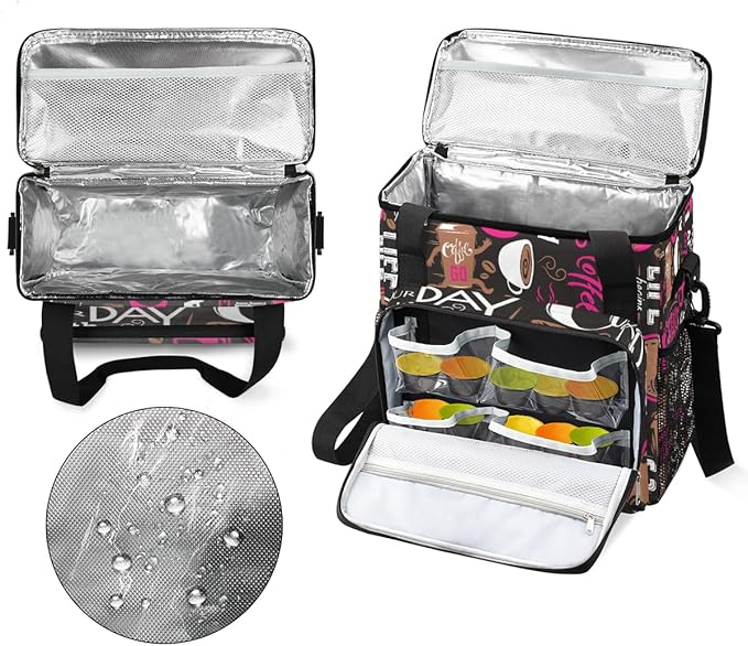 cfpolar Coffee Maker Storage Bag Waterproof Travel Carrying Storage Tote Bag Organizer Case Compatible with K-Mini or K-Mini Plus And Suitable for Other Accessories With Pockets for K-Cup Pods