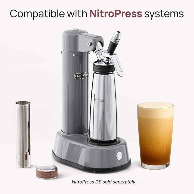 Home Brew Kit - Stainless Steel Cold Brew Coffee &amp Tea Maker | Includes 200 Micron Filter Basket &amp Airtight Storage Cap | Perfect for Smooth Fresh Cold Brew at Home