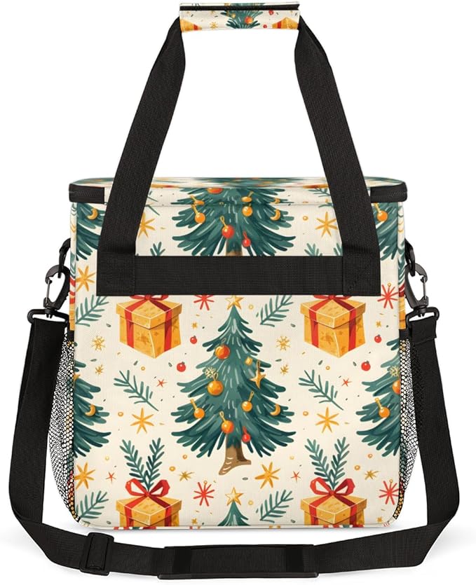 Christmas Festivals Coffee Maker Carrying Bag Dreamy Tree Travel Storage Bag Compatible with K-Mini or K-Mini Plus Single Serve Coffee Brewer Carrying Case with Multiple Pockets &amp Shoulder Strap
