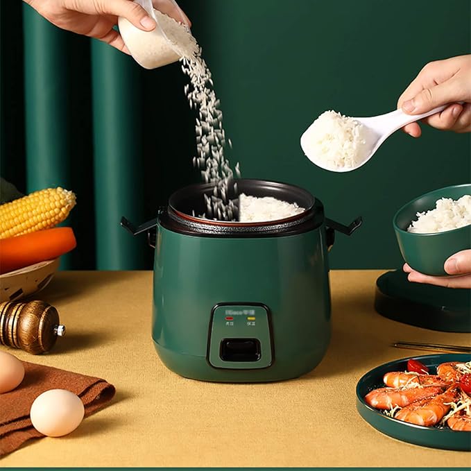 Rice Cooker Retro Green Rice Cooker Steamer With Safety Buckle Multicooker Electric Lunch Cooking Box For Cooking