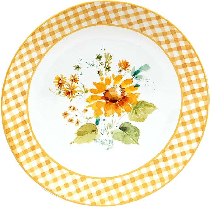 Certified International Sunflowers Forever 11 Dinnerware Plates Large Multicolor Set of 4