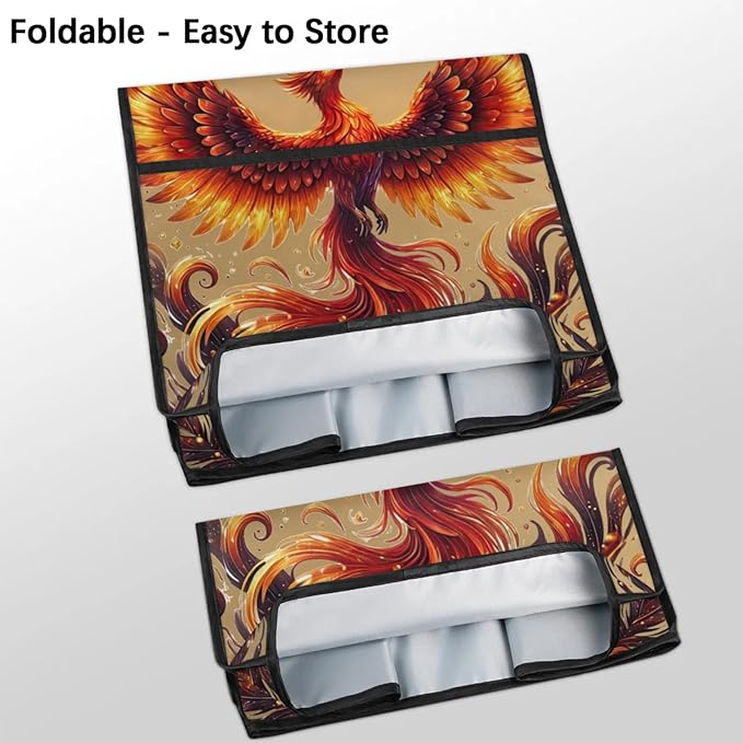 Kitchen Aid Mixer Cover Animal Phoenix Gold Stand Mixer Cover Compatible with 6-8 Quarts Stand Mixers Dust Covers with Zipper Pocket Foldable Washable Kitchen Aid Organizer Bag