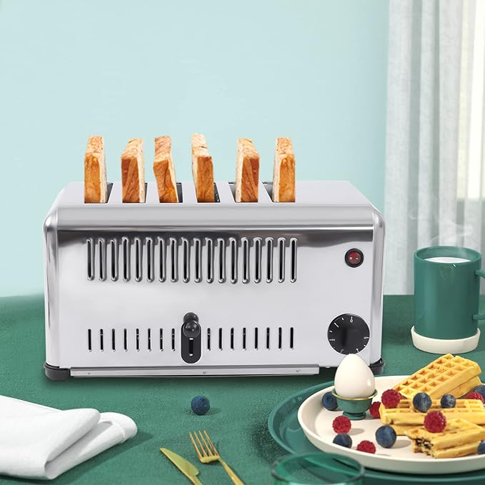 Commercial Toaster Bread Baking Machine 6 SlicesTiming 110V for home restaurants breakfast places