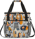 Geometric Cartoon Dog Coffee Maker Travel Bag for K-Mini or K-Mini Plus Single Serve Coffee Brewer Portable Storage Tote Case for Tarvel