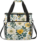 Aromatic Flowers Coffee Maker Carrying Bag Portable Travel Storage Tote Bag Compatible with K-Mini or K-Mini Plus Single Serve Coffee Brewer Carrying Case with Multiple Pockets &amp Shoulder Strap