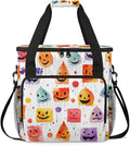 Spooky Ghosts Coffee Maker Carrying Bag Abstract Ghosts Travel Storage Bag Compatible with K-Mini or K-Mini Plus Single Serve Coffee Brewer Carrying Case with Multiple Pockets &amp Shoulder Strap