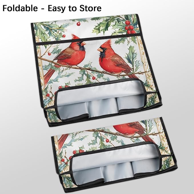 cfpolar Kitchen Aid Mixer Cover Compatible with 6-8 Quarts Christmas Cardinal Holly Stand Mixer Cover Kitchen Aid Mixers Accessories Appliance Organizer Bag Dust Covers with Zipper Pocket