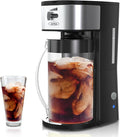 SUNVIVI Iced Tea Maker and Iced Coffee Maker 3-in-1 Coffee and Tea Machine Brewing System with 2.5 Quart Pitcher Strength Selector Perfect For Tea Coffee Lattes Lemonade