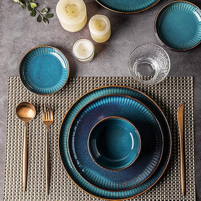 14 Pieces Dinnerware Sets Ceramics Dinner Set Dishes Tableware Set Complete Porcelain Combination Creativity Nordic Style Dinner Plates Microwave And Dishwas