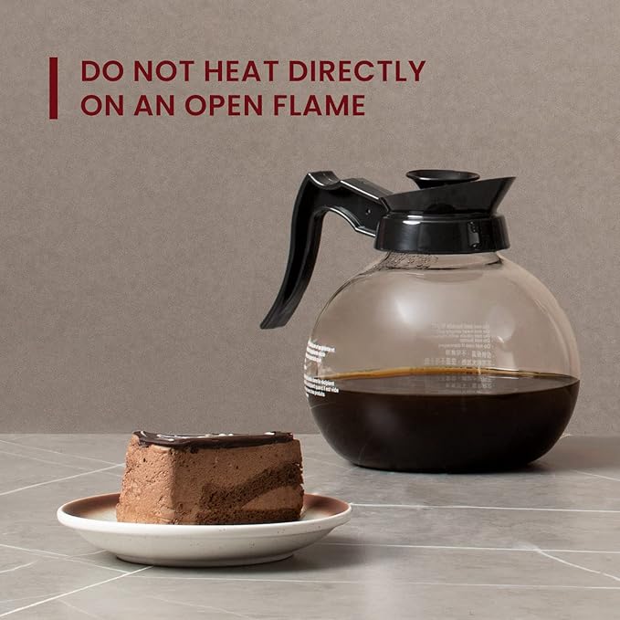 SYBO Coffee Pot Decanter 12-Cup Glass Coffee Decanter Black