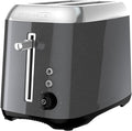 Black &amp Decker 2-Slice Toaster with Extra Wide Slot Push-Button Functions Shade Selector and Swing-Down Crumb Tray Black/Stainless Steel