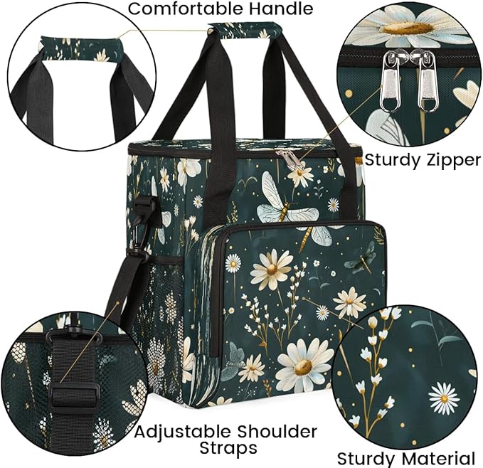 Daisy Dragonfly Coffee Maker Carrying Bag for Keurig K-Mini or K-Mini Plus Storage Portable Coffee Maker Travel Bag