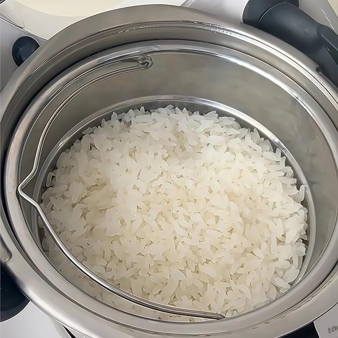 Compatible with Thermomix TM5/TM6 Professional-Grade Stainless Steel Steamer Baskets Fully Meet The Needs of Food Steaming and Boiling