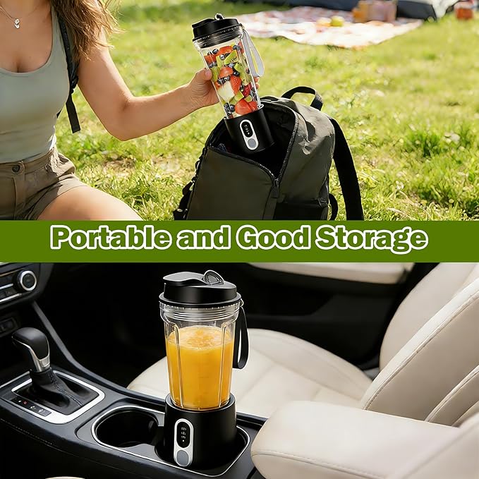 Portable Blender for Smoothies Personal Blender: 500ML Electric Juicer 300 Watt Small Blenders for Shakes and Smoothies Portable juicer for Baby Food Travel Beach Office Sports