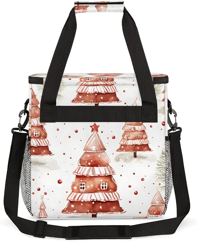 Dreamy Christmas Tree Coffee Maker Carrying Bag Portable Travel Storage Tote Bag Compatible with K-Mini or K-Mini Plus Single Serve Coffee Brewer Carrying Case with Multiple Pockets &amp Shoulder S