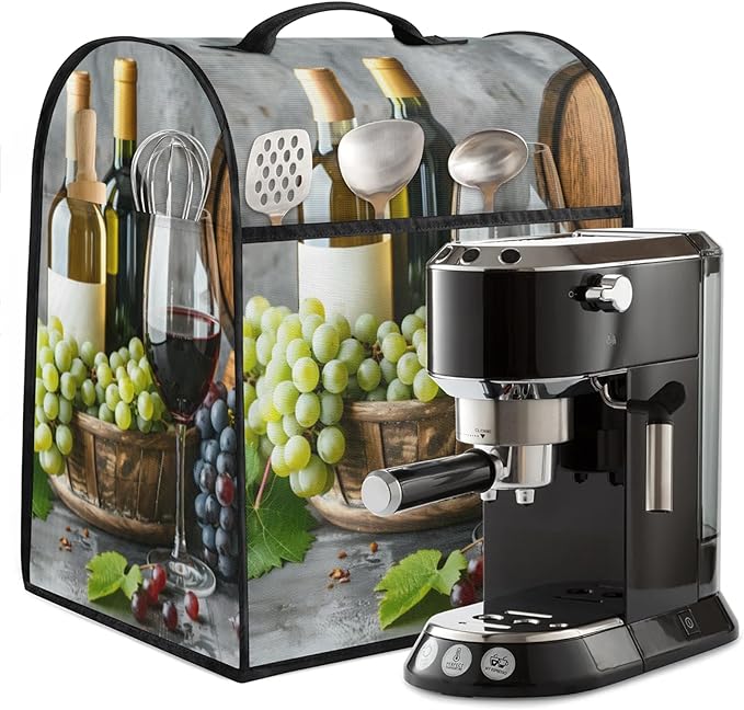 cfpolar Kitchen Aid Mixer Cover Compatible with 6-8 Quarts Fruit Grape Wine Pattern Stand Mixer Cover Kitchen Aid Mixers Accessories Appliance Organizer Bag Dust Covers with Zipper Pocket
