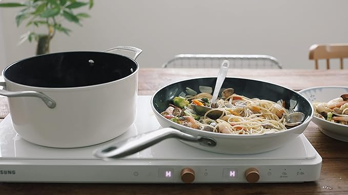 TeChef Collection 10 Ceramic Nonstick Frying Pan Skillet Nontoxic - Free of PFAS PFOA PTFE Made in Korea (10-in)