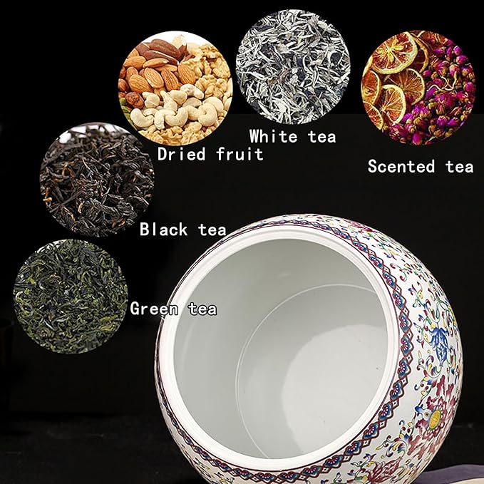Rice Dispenser Airtight Storage Bucket Home Rice Storage Box Ceramic Bucket Ceramic Grain Storage Container with Lid for Grains Snacks Candy Coffee Beans Food Dispenser Grain Dispenser(B)