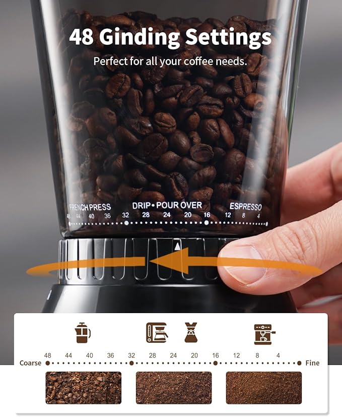 SHARDOR Professional Conical Burr Coffee Grinder 10-Cup Programmable Coffee Maker