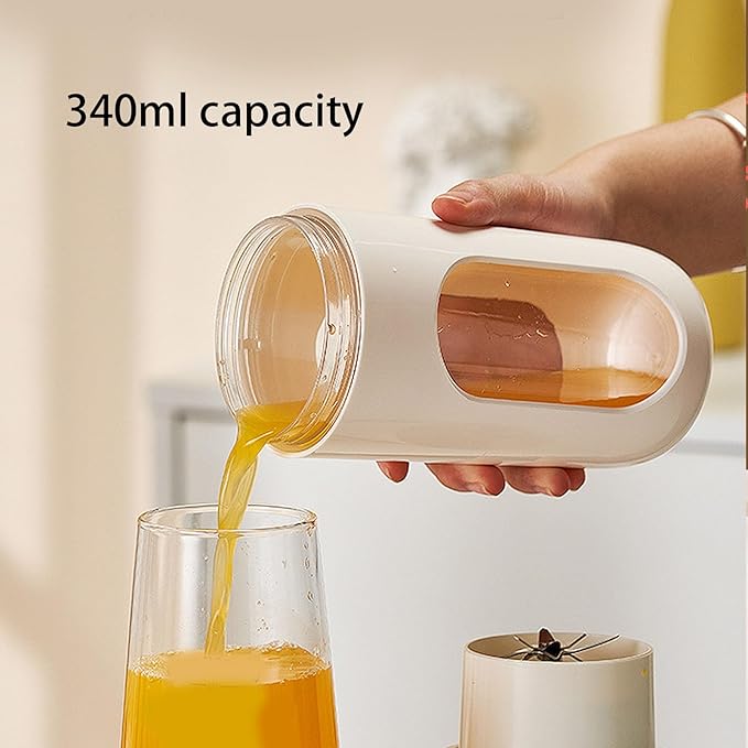 BRRNOO Bottle Personal With Portable USB Rechargeable 12 Steel Blades Cup Smoothie for Home Sports Outdoors Travel (Violet)