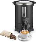Commercial Coffee Urn 80-Cup 12L Dual Layers Stainless Steel Commercial Coffee Maker Quick Brew Electric Beverage Dispenser for Buffet Catering Party