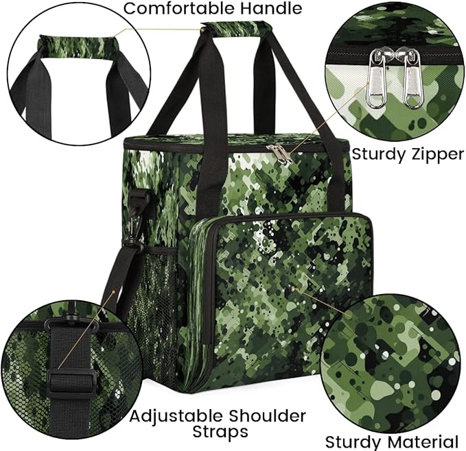 Abstract Camouflage Geometric Coffee Maker Travel Bag for K-Mini or K-Mini Plus Single Serve Coffee Brewer Portable Storage Tote Case for Tarvel