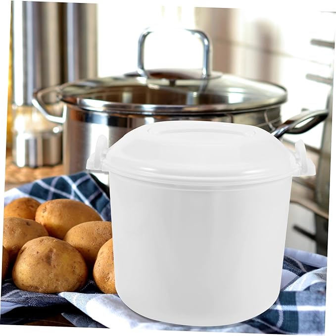 PRETYZOOM Microwave Rice Cooker with Lid and Steaming Tray Large Capacity Multi Function Rice Cooker and Steamer for Family Meals Convenient Microwave Oven Cooking Container