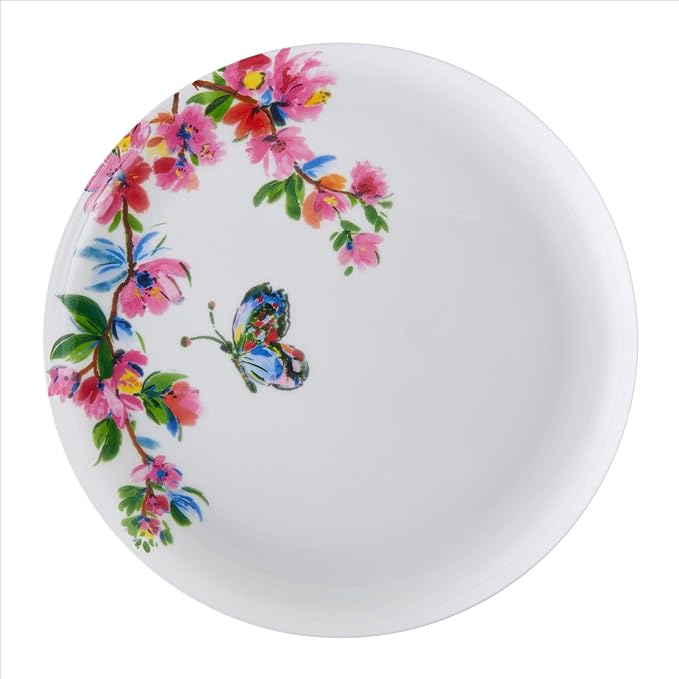 Mikasa Butterfly Garden Bone China Lightweight Chip Resistant 16-Piece Dinnerware Set Service For 4