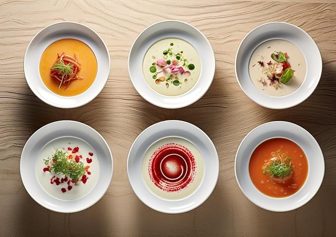 10IN White Anti-Shatter Dinner Plate Set Indoor/Outdoor Fruit/Dessert/Salad Plate Anti-Shatter Dinnerware Set Lead-Free Microwave Safe Dishwasher Safe - 8PCS(Disc)
