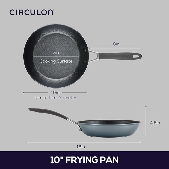Circulon A1 Series with ScratchDefense Technology Nonstick Induction Frying Pan/Skillet 10 Inch Graphite