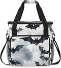 Halloween Bat Coffee Maker Carrying Bag Oil Painting Bat Travel Storage Bag Compatible with K-Mini or K-Mini Plus Single Serve Coffee Brewer Carrying Case with Multiple Pockets &amp Shoulder Strap