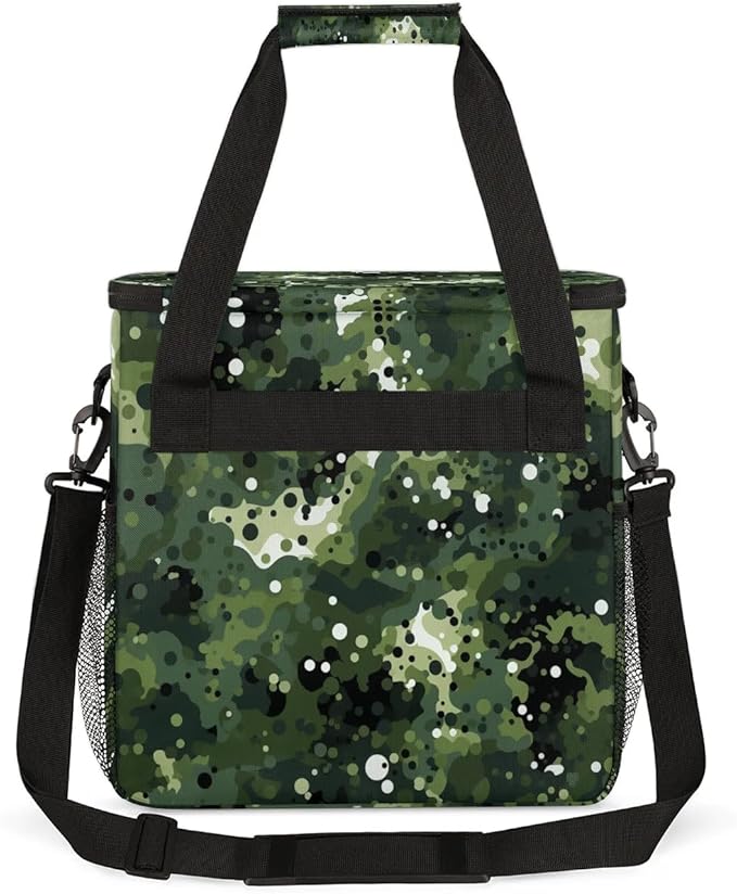 Camouflage Geometric Abstract Coffee Maker Travel Bag for K-Mini or K-Mini Plus Single Serve Coffee Brewer Portable Storage Tote Case for Tarvel