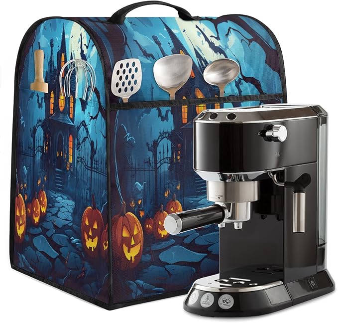 cfpolar Kitchen Aid Mixer Cover Compatible with 6-8 Quarts Halloween Spooky Decorate Stand Mixer Cover Kitchen Aid Mixers Accessories Appliance Organizer Bag Dust Covers with Zipper Pocket