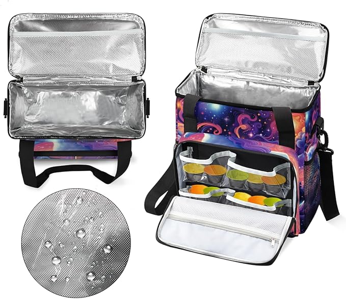 Beautiful Unicorn Coffee Maker Carrying Bag Galactic System Travel Storage Bag Compatible with K-Mini or K-Mini Plus Single Serve Coffee Brewer Carrying Case with Multiple Pockets &amp Shoulder Str