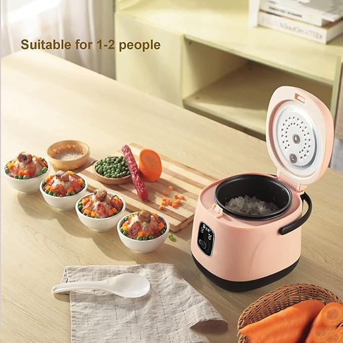 Small Rice Cooker Rice Cookers Electric Food Steamer with Keep Warm Function Multi Cooker with Removable Non-Stick Rice Pot