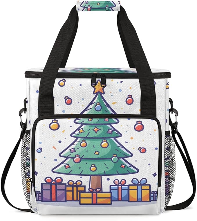 Christmas Gift Coffee Maker Carrying Bag Magical Tree Travel Storage Bag Compatible with K-Mini or K-Mini Plus Single Serve Coffee Brewer Carrying Case with Multiple Pockets &amp Shoulder Strap