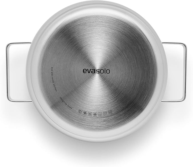 Eva Trio Stainless Steel Pot Set 3 Pieces 1.1 L 2.2 L 3.6 L Complete Pot Set that Covers Every Need for Daily Cooking Polished Steel